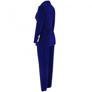 Ocstrade Summer Sets for Women 2020 New Navy Blue V Neck Long Sleeve Sexy 2 Piece Set Outfits High Quality Two Piece Set Suit